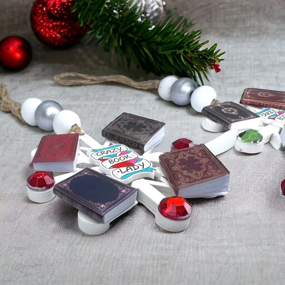 Crazy Book Lady Christmas Ornament: A Whimsical Tribute to Book Lovers! Handmade